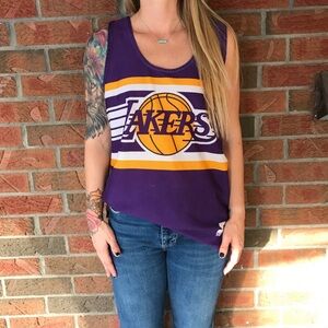 Starter Purple Mesh Tank Top Vtg size large